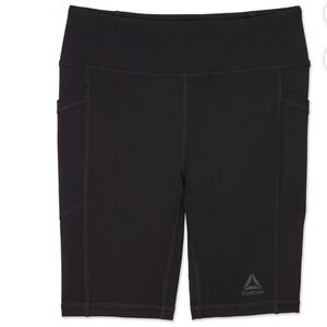Reebok Girls Relay 7.5" Inseam Compression Bike Shorts, Size L (10/12)